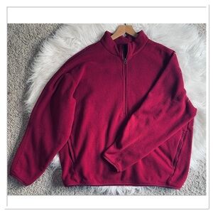 Lululemon Oversized Fit Fleece Half Zip Jacket M3DTCS Pomegranate Red Size XL